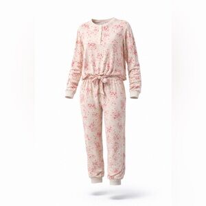 SweetHoney Blossom Pajama Set - Pink and Cream